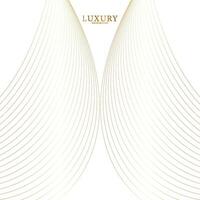 Abstract modern geometric white background. Paper cut style with golden lines. Luxury concept. vector