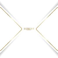 Abstract modern geometric white background. Paper cut style with golden lines. Luxury concept. vector