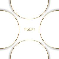 Abstract modern geometric white background. Paper cut style with golden lines. Luxury concept. vector