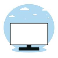 lcd monitor con pantalla. vector ilustración