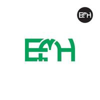 Letter EMH Monogram Logo Design vector
