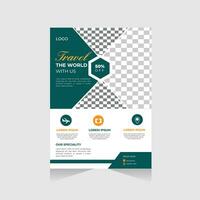 travel flyer design vector