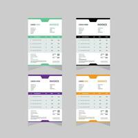 Modern simple invoice design vector