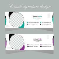 email signature design vector