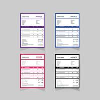 Modern simple invoice design vector