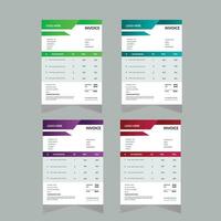 Modern simple invoice design vector