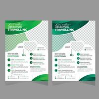 travel flyer design vector