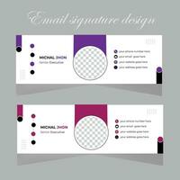 email signature design vector