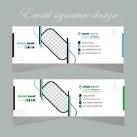 email signature design vector