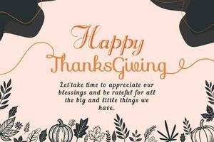 Happy Thanksgiving Greetings Card Vector