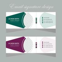 email signature design vector