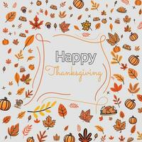 Thanksgiving Square post Design, Vector ThaksGiving Pattern Design