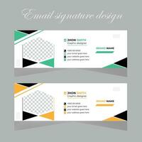 email signature design vector