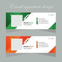 email signature design vector