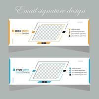 email signature design vector