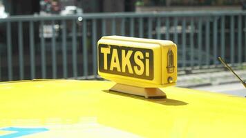 Taxi car in the street in Istanbul video