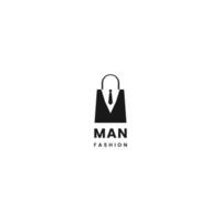 Man fashion logo design concept vector