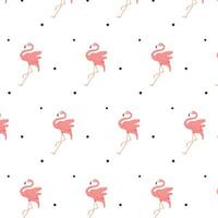 illustration of a pink flamingo. illustration of a flamingo. flamingo with flowers, vector illustration