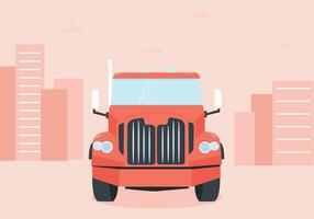 truck on the background. delivery van illustration vector