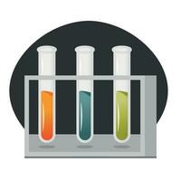 tubes with liquid. laboratory. vector illustration