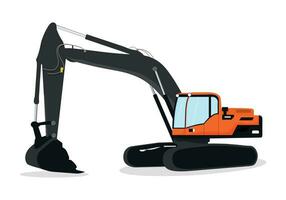 excavator on the background. vector illustration