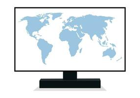 lcd monitor with screen. vector illustration