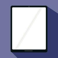 tablet pc with screen. tablet flat vector illustration. tablet with background