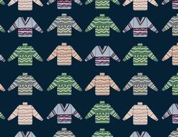 Knitted pullover  vector seamless pattern.