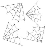 spider web set for halloween. vector illustration