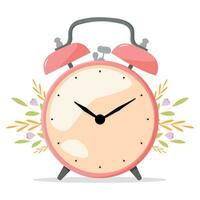 alarm clock on a white background vector