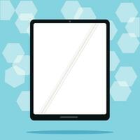 tablet pc with screen. tablet flat vector illustration. tablet with background