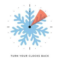 Fall back vector illustration. alarm clock