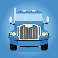 camión en el antecedentes. entrega camioneta ilustración vector