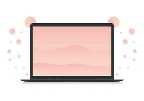 laptop computer with screen vector
