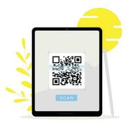 tablet pc with screen. tablet flat vector illustration. tablet with background