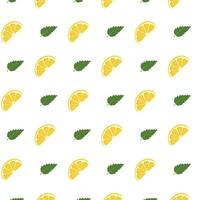 pattern with lime and leaves. vector illustration