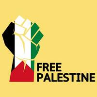 Palestina conflicto vector ilustración. mano puño con Palestina color como símbolo de libertad. Palestina ilustración de guerra para social asuntos, Noticias o conflicto