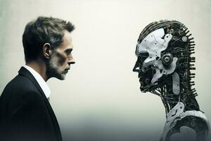 Design artificial work cyborg intelligence futuristic science technology people intelligence artificial robotic business information photo