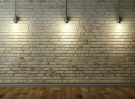 Empty interior light space floor white copy spot wood architecture presentation blank lamp design wall room background photo