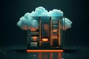 Networking security technology concept storage cloud information data symbol communication idea cyber connect business photo