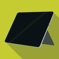 tablet pc with screen. tablet flat vector illustration. tablet with background