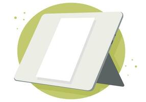 tablet pc with screen. tablet flat vector illustration. tablet with background