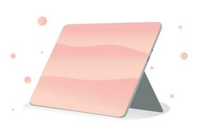 tablet pc with screen. tablet flat vector illustration. tablet with background