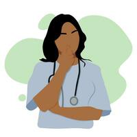 doctor with stethoscope, vector illustration