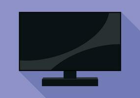 illustration of computer monitor and computer. vector illustration