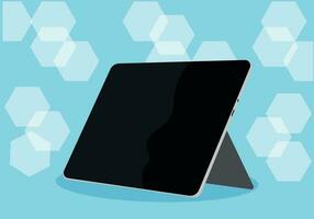 tablet pc with screen. tablet flat vector illustration. tablet with background