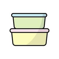 comida envase caja icono vector diseño plantillas