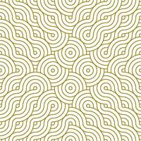 Seamless Pattern Line Circle. Abstract geometry background with gold color. vector