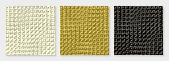 Pattern circle seamless abstract background gold color and line. Luxury geometric line vector. vector