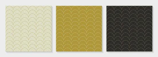 Pattern circle seamless abstract background gold color and line. Luxury geometric line vector. vector